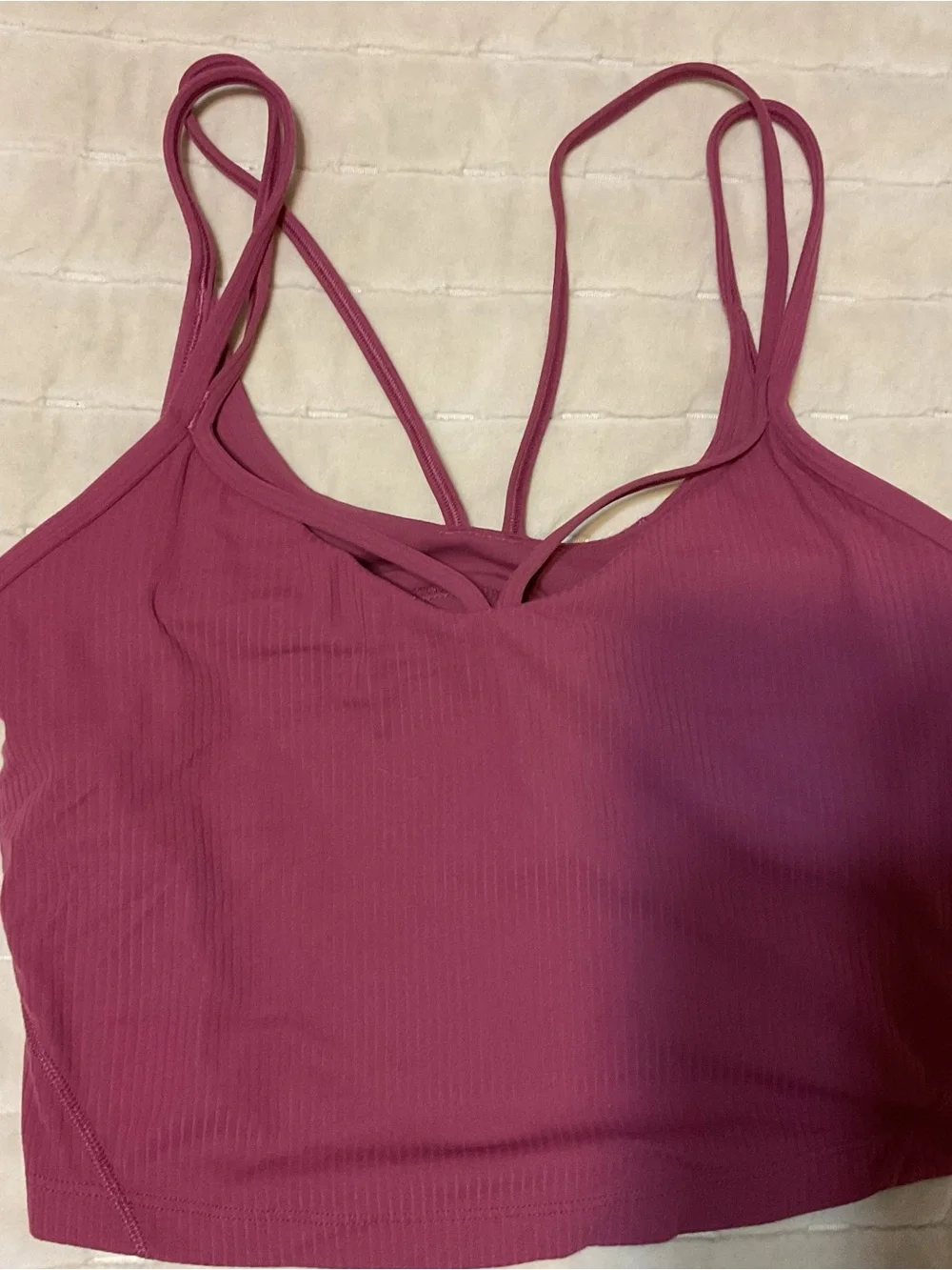Lululemon Pink Straps Sport Bra Size 6